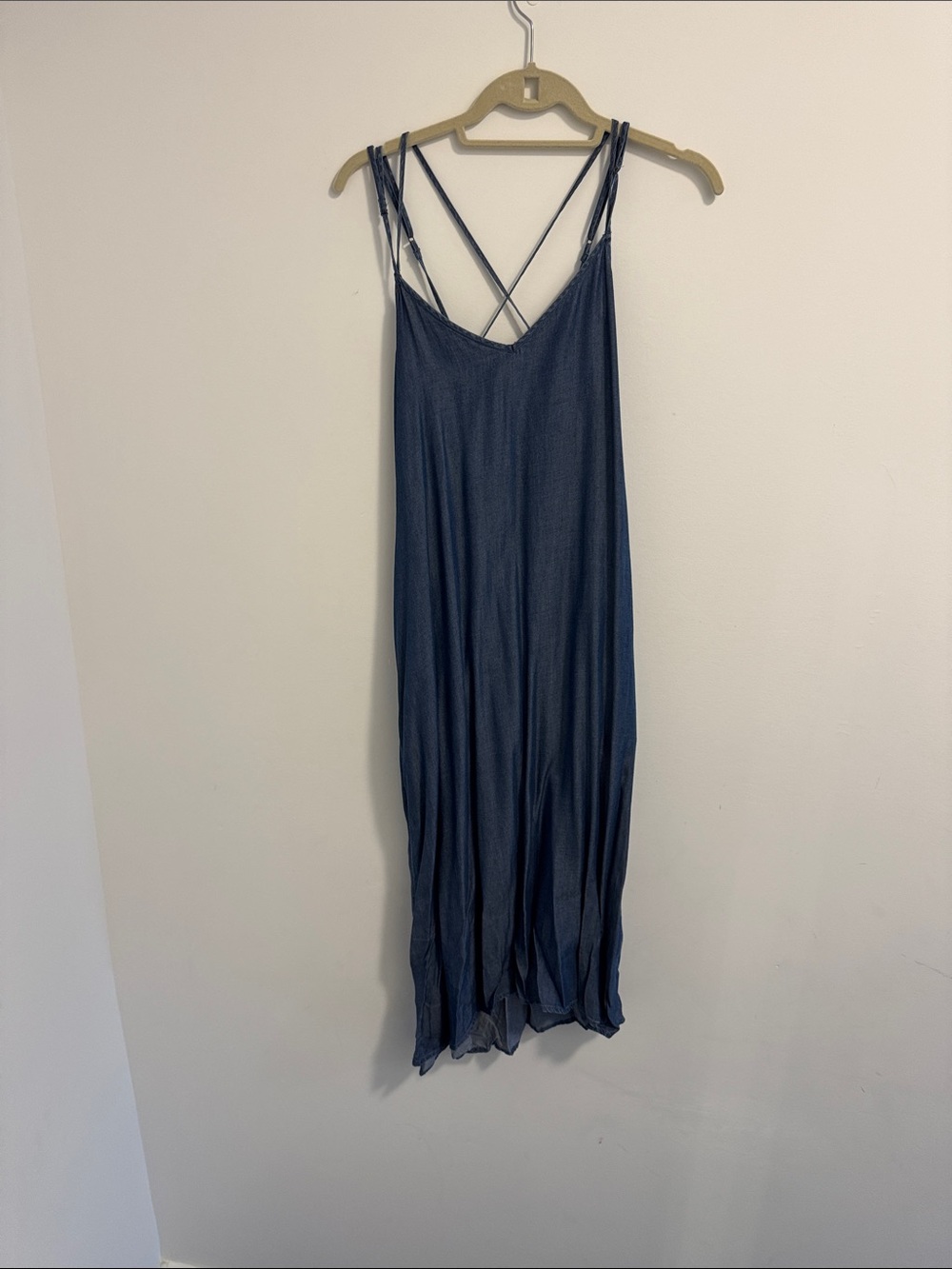 Strappy Navy Blue Slip Dress